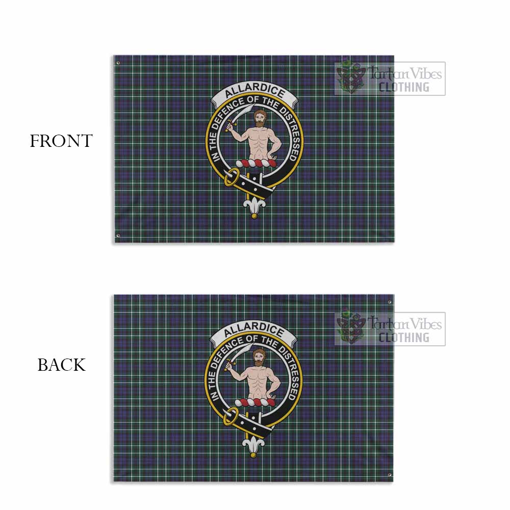 Tartan Vibes Clothing Allardice Tartan House Flag with Family Crest