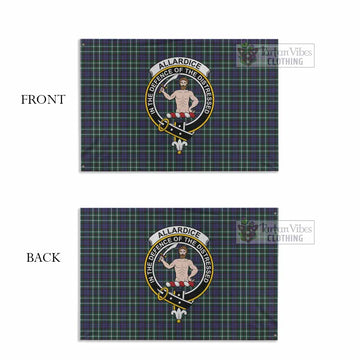 Tartan Vibes Clothing Allardice Tartan House Flag with Family Crest