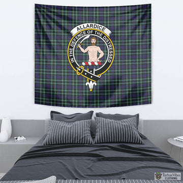 Allardice Tartan Tapestry Wall Hanging and Home Decor for Room with Family Crest