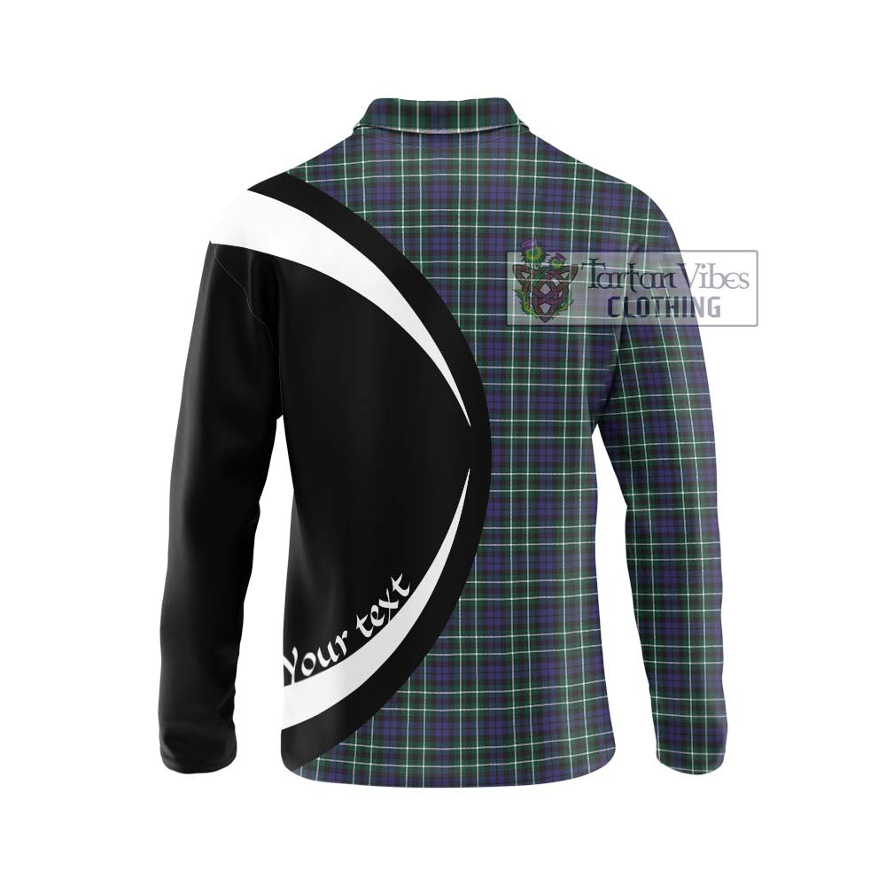 Allardice Tartan Long Sleeve Polo Shirt with Family Crest Circle Style - Tartan Vibes Clothing