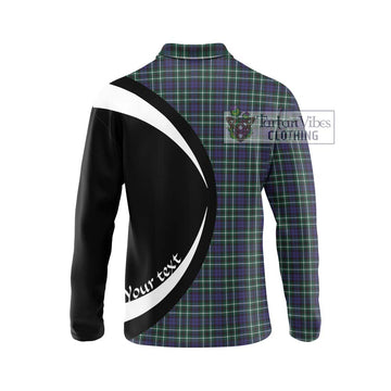 Allardice Tartan Long Sleeve Polo Shirt with Family Crest Circle Style - Tartan Vibes Clothing