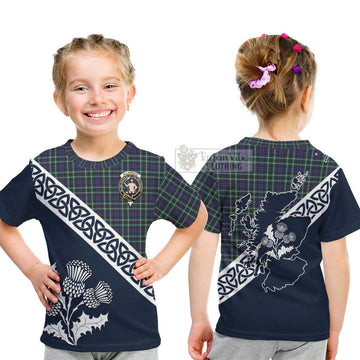 Allardice Tartan Kid T-Shirt Featuring Thistle and Scotland Map - Tartan Vibes Clothing