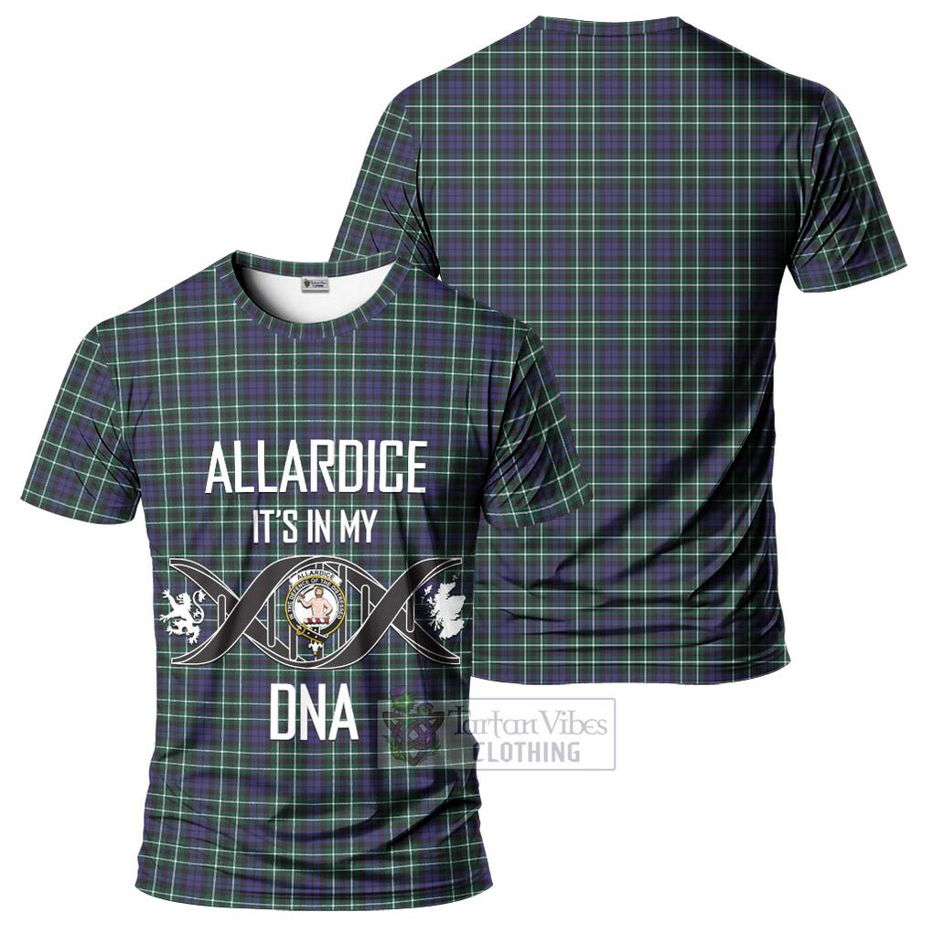 Allardice Tartan T-Shirt with Family Crest DNA In Me Style - Tartan Vibes Clothing
