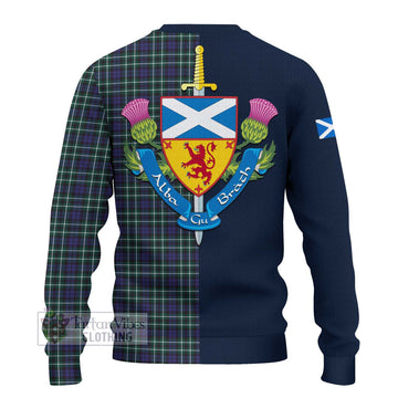Allardice Tartan Ugly Sweater Alba with Scottish Lion Royal Arm Half Style - Tartan Vibes Clothing