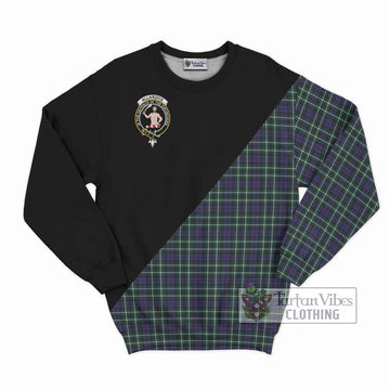 Allardice Tartan Sweatshirt with Family Crest and Military Logo Style - Tartan Vibes Clothing