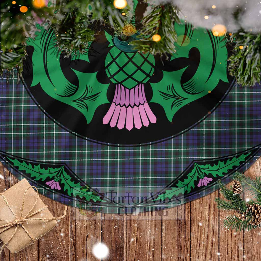 Allardice Tartan Christmas Tree Skirt Scottish Thistle Style - Tartan Vibes Clothing