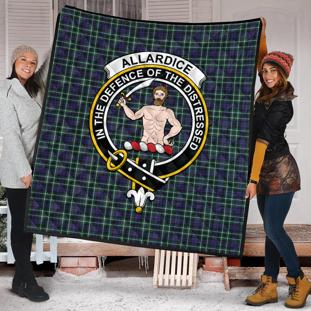 Allardice Tartan Quilt with Family Crest - Tartanvibesclothing
