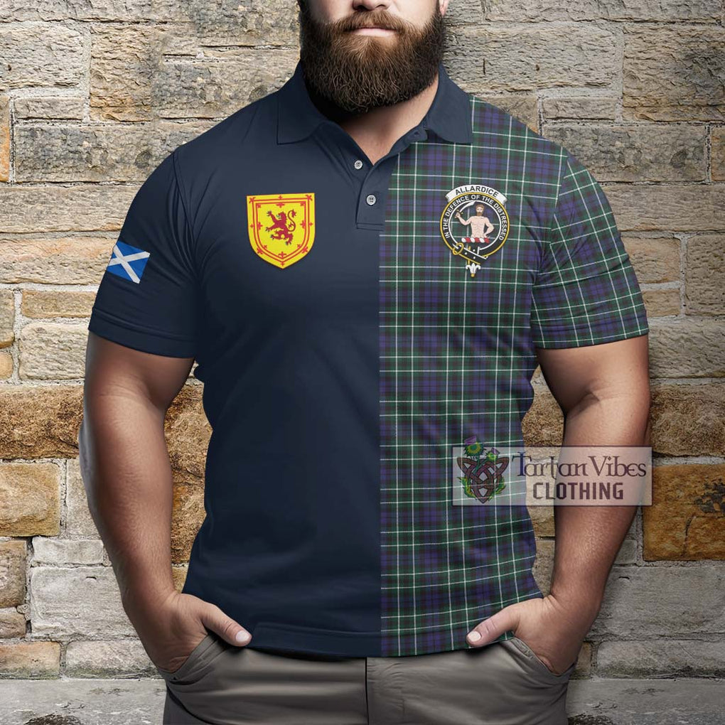 Allardice Tartan Polo Shirt Alba with Scottish Lion Royal Arm Half Style - Tartan Vibes Clothing