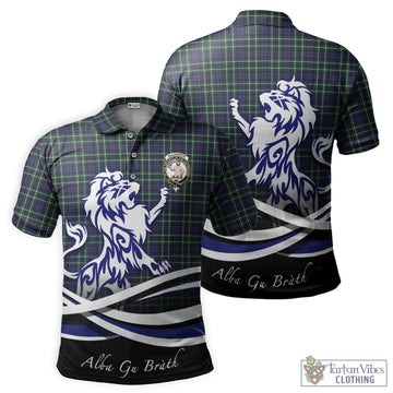Allardice Tartan Polo Shirt with Alba Gu Brath Regal Lion Emblem