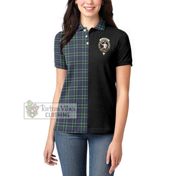 Allardice Tartan Women's Polo Shirt with Family Crest and Half Of Me Style - Tartan Vibes Clothing