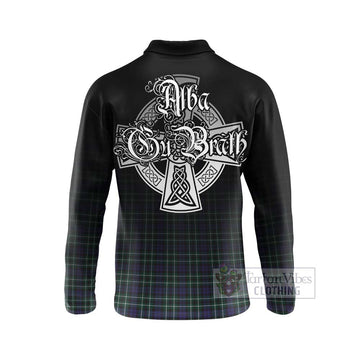Allardice Tartan Long Sleeve Polo Shirt Featuring Alba Gu Brath Family Crest Celtic Inspired - Tartan Vibes Clothing