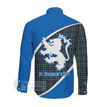Allardice Family Crest Tartan Long Sleeve Button Shirt Celebrate Saint Andrew's Day in Style Men's Shirt - Tartan Vibes Clothing