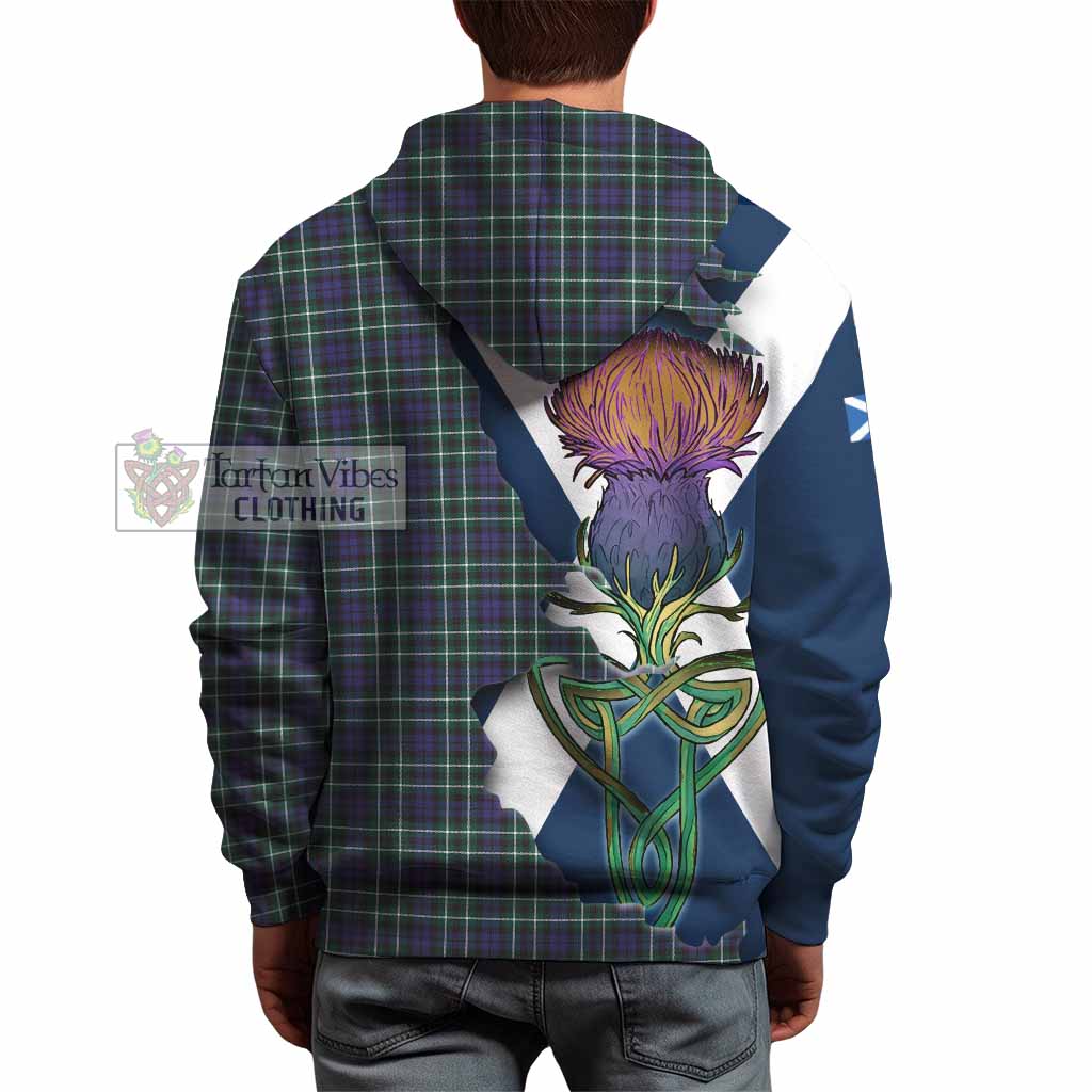 Tartan Vibes Clothing Allardice Tartan Family Crest Hoodie Scottish Thistle Celtic Inspired