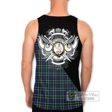 Allardice Tartan Men's Tank Top with Family Crest and Military Logo Style - Tartan Vibes Clothing