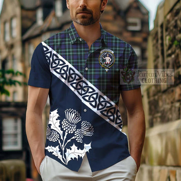 Allardice Tartan Hawaiian Shirt Featuring Thistle and Scotland Map - Tartan Vibes Clothing
