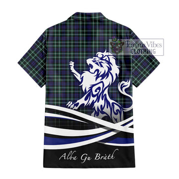 Allardice Tartan Hawaiian Shirt with Alba Gu Brath Regal Lion Emblem - Tartan Vibes Clothing