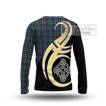 Allardice Tartan Long Sleeve T-Shirt with Family Crest and Celtic Symbol Style - Tartan Vibes Clothing
