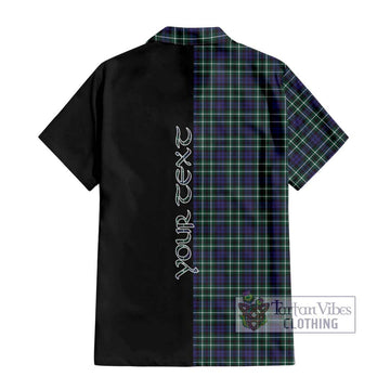 Allardice Tartan Hawaiian Shirt with Family Crest and Half Of Me Style - Tartan Vibes Clothing