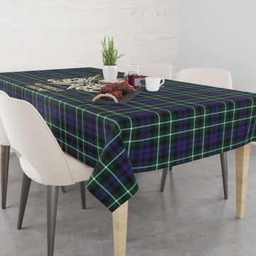 Allardice Tartan Tablecloth with Clan Crest and the Golden Sword of Courageous Legacy - Tartan Vibes Clothing