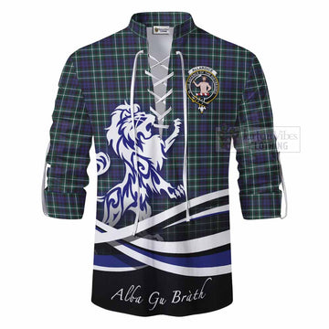 Allardice Tartan Ghillie Kilt Shirt with Alba Gu Brath Regal Lion Emblem - Tartan Vibes Clothing