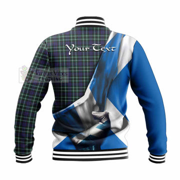 Allardice Tartan Baseball Jacket with Family Crest Scotland Patriotic Style - Tartan Vibes Clothing