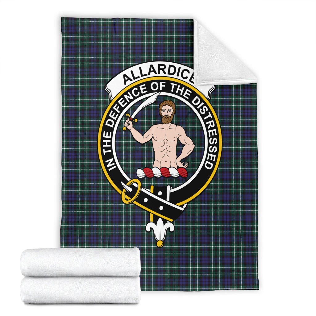 Allardice Tartan Blanket with Family Crest - Tartanvibesclothing