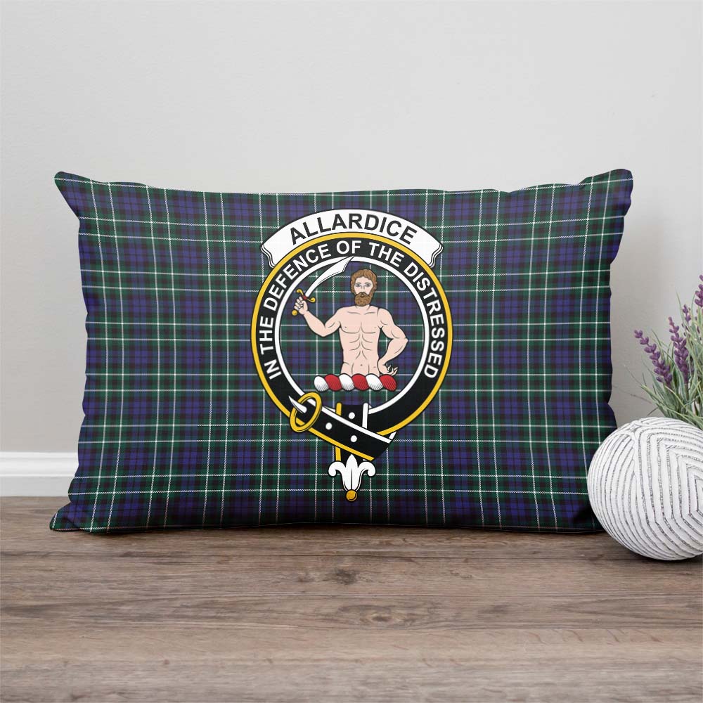 Allardice Tartan Pillow Cover with Family Crest Rectangle Pillow Cover - Tartanvibesclothing