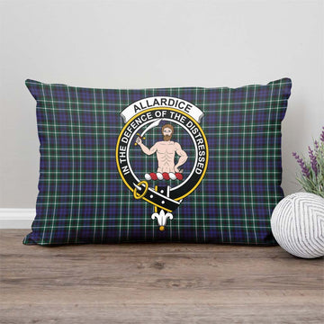 Allardice Tartan Pillow Cover with Family Crest Rectangle Pillow Cover - Tartanvibesclothing