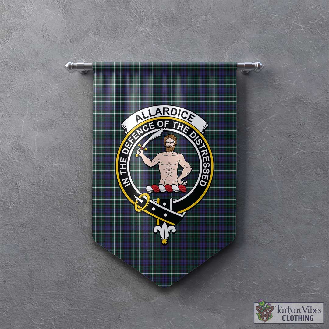 Tartan Vibes Clothing Allardice Tartan Gonfalon, Tartan Banner with Family Crest