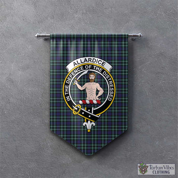 Tartan Vibes Clothing Allardice Tartan Gonfalon, Tartan Banner with Family Crest