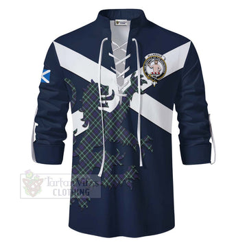Allardice Tartan Lion Rampant Ghillie Kilt Shirt Proudly Display Your Heritage with Alba Gu Brath and Clan Name - Tartan Vibes Clothing