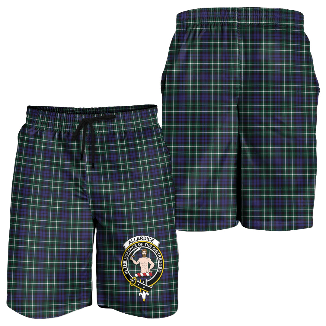 Allardice Tartan Mens Shorts with Family Crest - Tartanvibesclothing