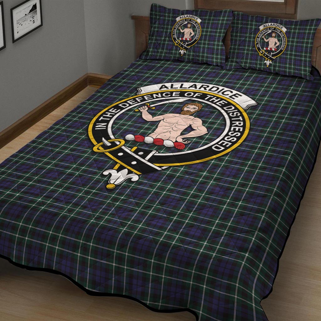 Allardice Tartan Quilt Bed Set with Family Crest - Tartan Vibes Clothing