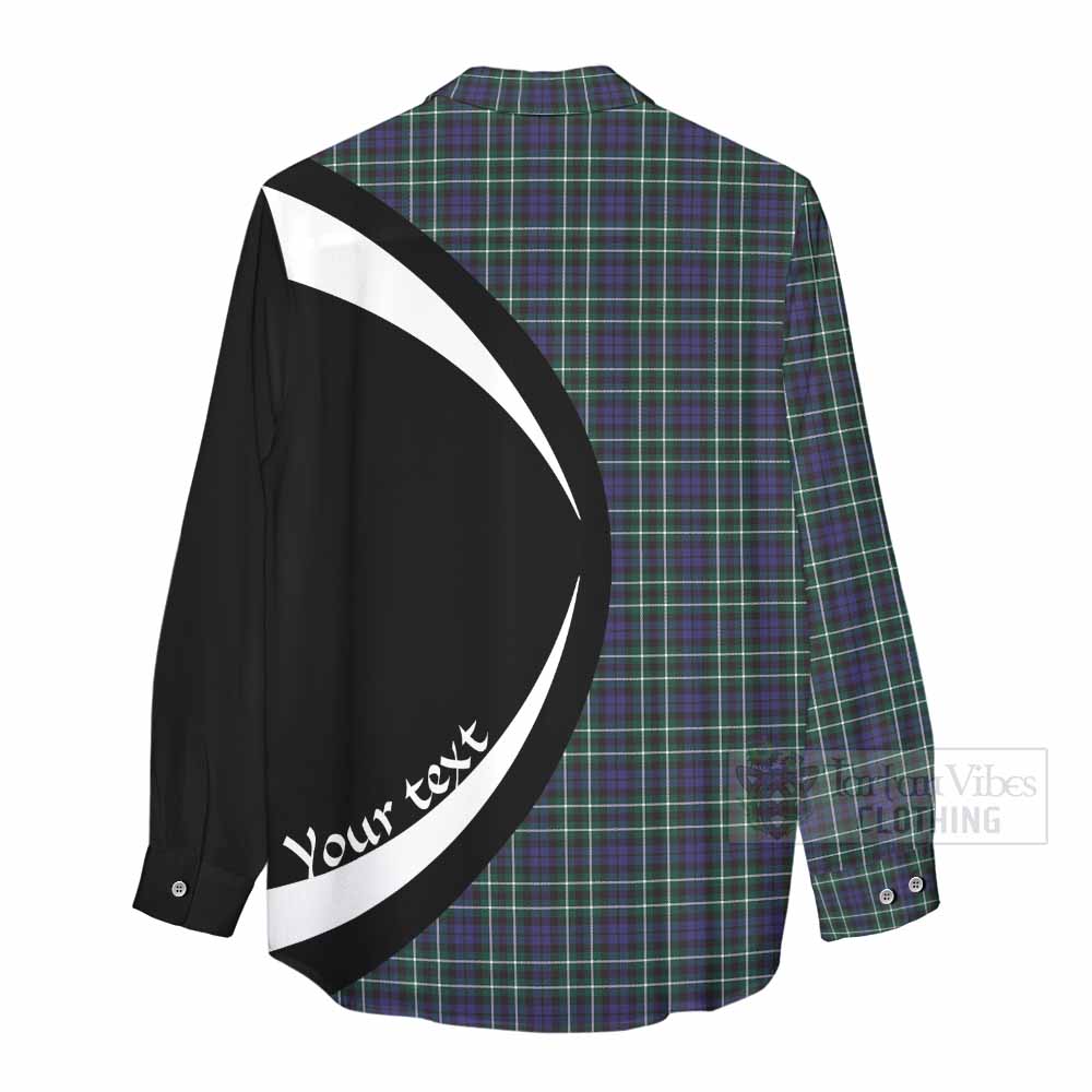 Allardice Tartan Women's Casual Shirt with Family Crest Circle Style - Tartan Vibes Clothing
