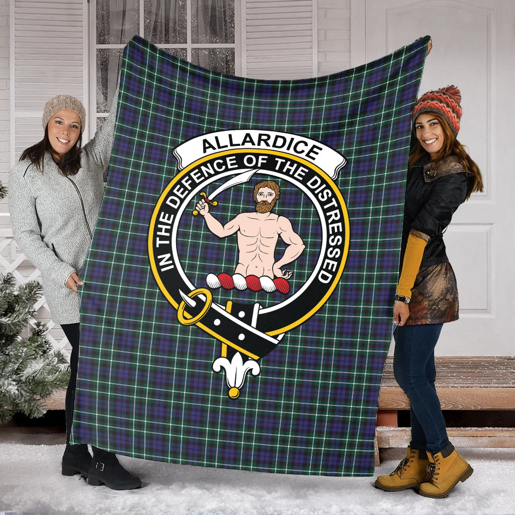 Allardice Tartan Blanket with Family Crest - Tartan Vibes Clothing