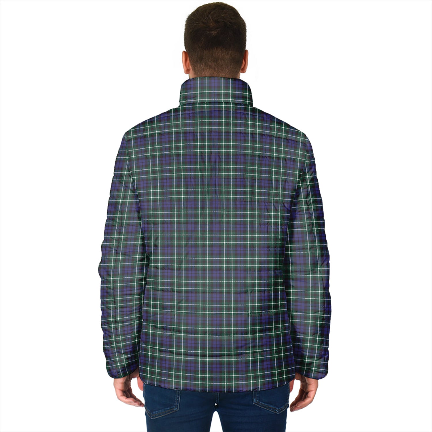 Allardice Tartan Padded Jacket with Family Crest - Tartan Vibes Clothing