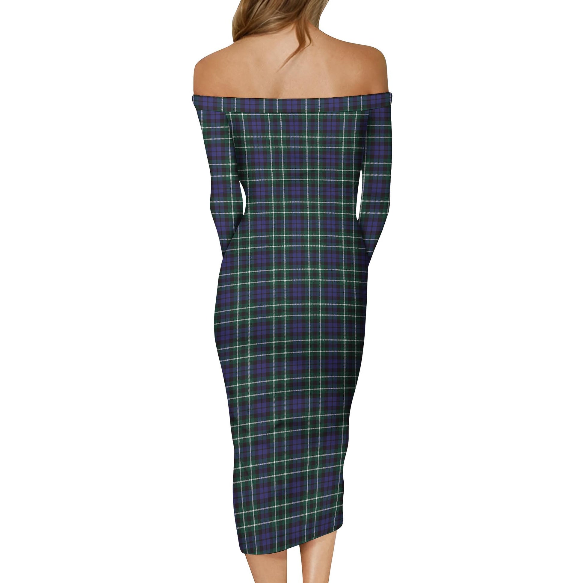 Allardice Tartan Off Shoulder Lady Dress - Tartanvibesclothing