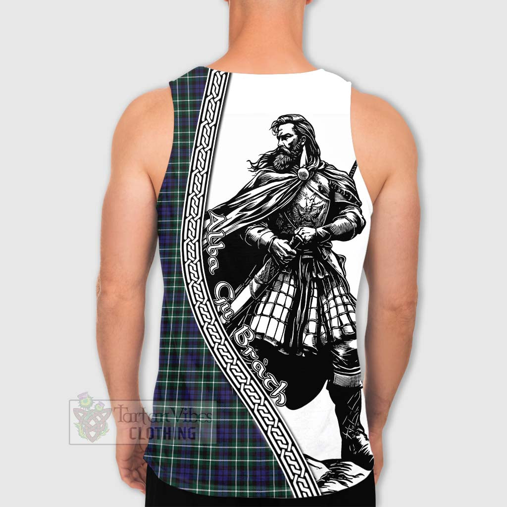 Allardice Tartan Clan Crest Men's Tank Top with Highlander Warrior Celtic Style - Tartan Vibes Clothing