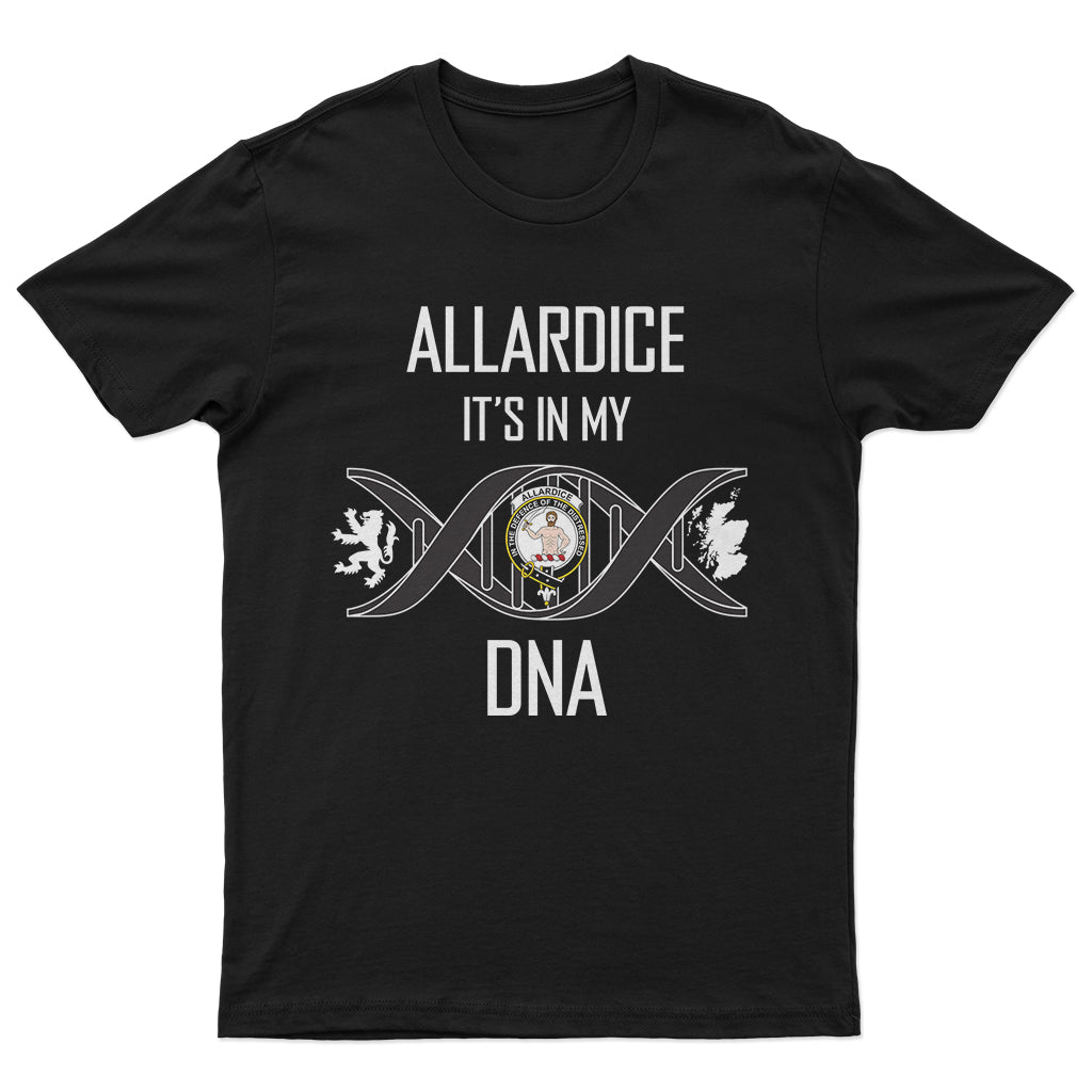 Allardice Family Crest DNA In Me Mens T Shirt - Tartanvibesclothing