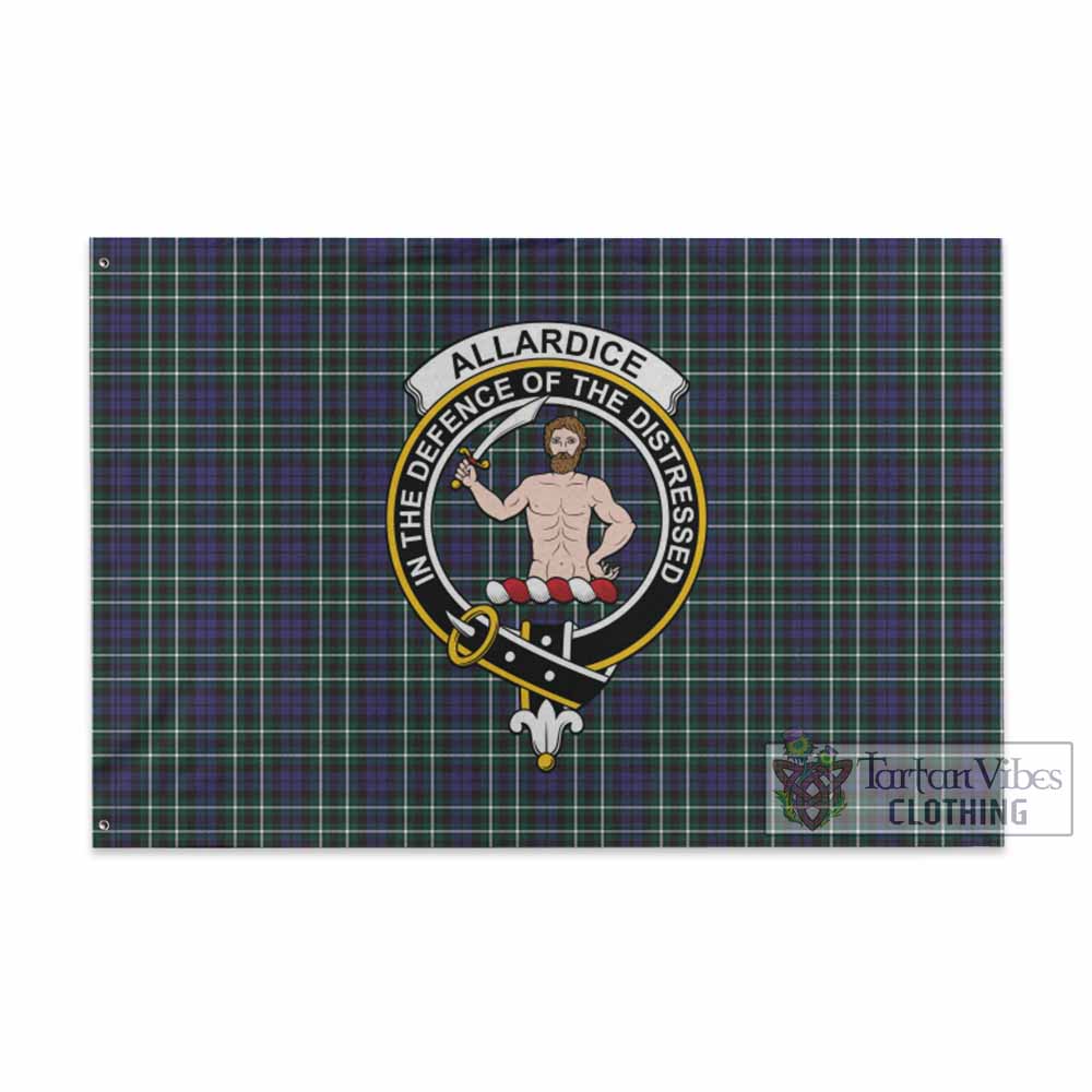 Tartan Vibes Clothing Allardice Tartan House Flag with Family Crest