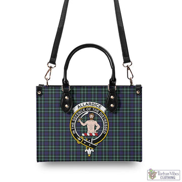 Allardice Tartan Luxury Leather Handbags with Family Crest - Tartan Vibes Clothing