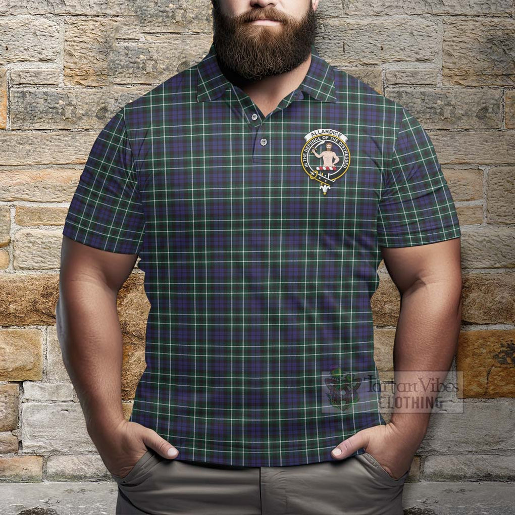 Allardice Tartan Polo Shirt with Family Crest Celtic Skull Style - Tartan Vibes Clothing