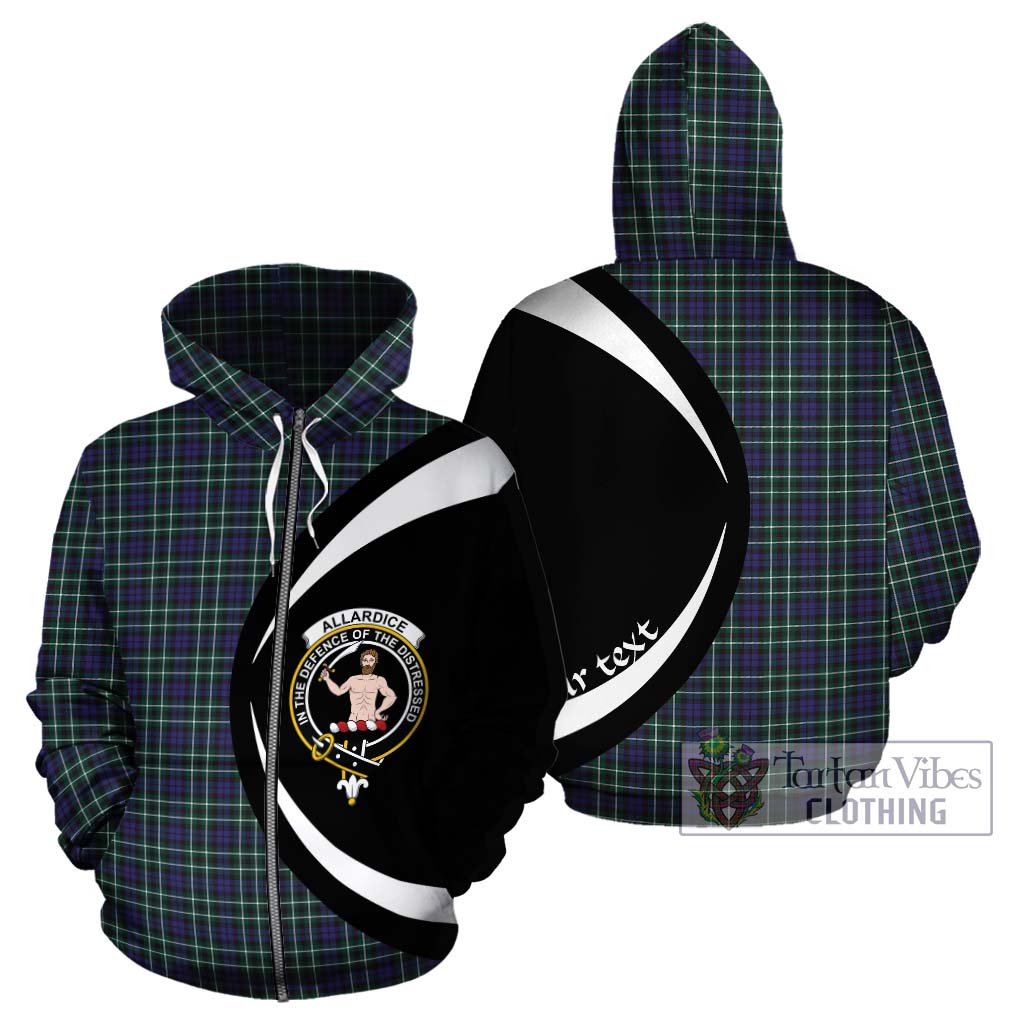Allardice Tartan Hoodie with Family Crest Circle Style - Tartan Vibes Clothing