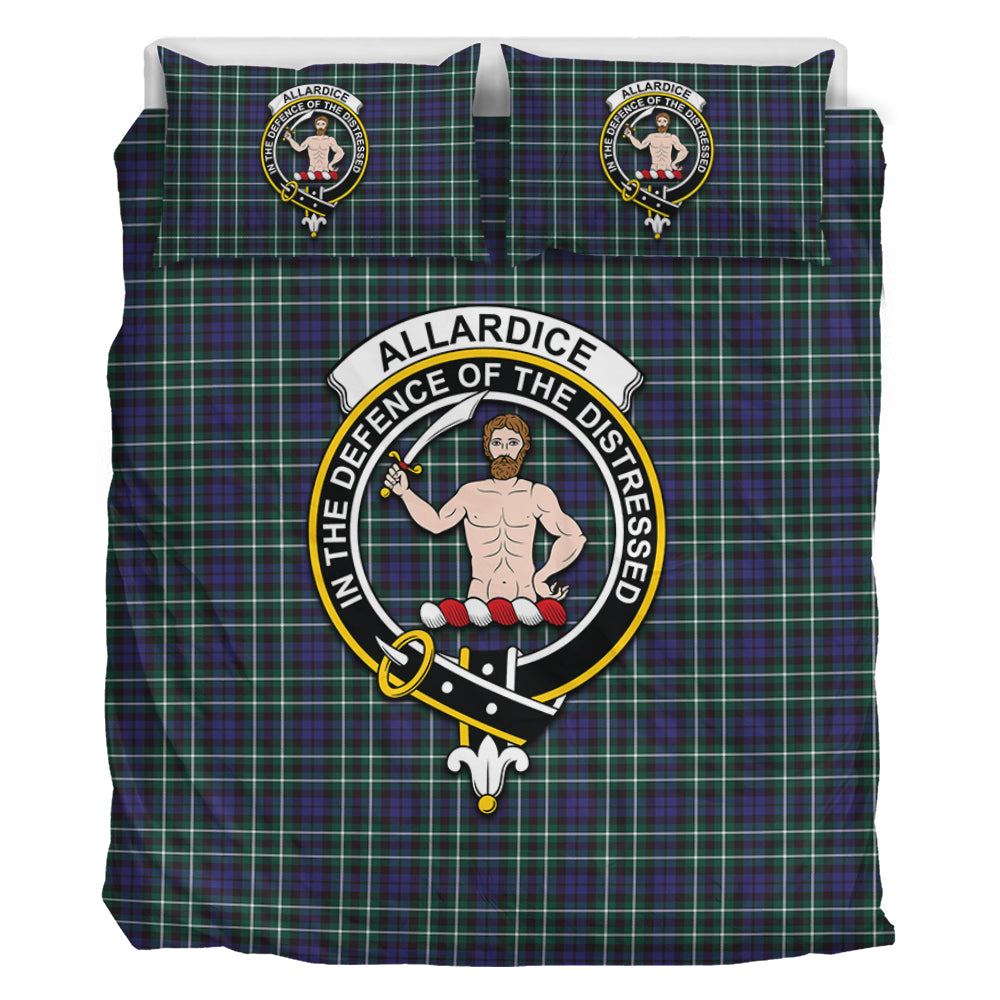 Allardice Tartan Bedding Set with Family Crest - Tartan Vibes Clothing