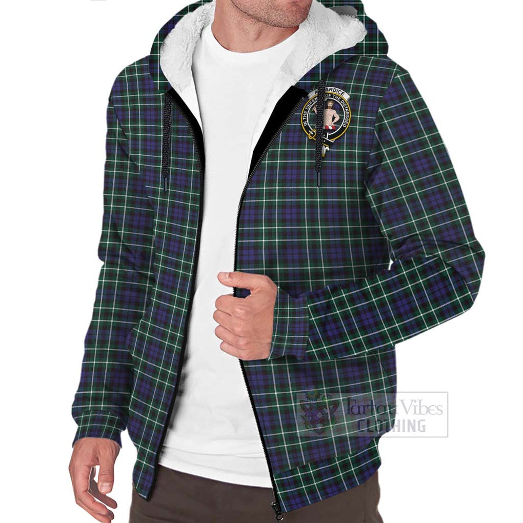 Allardice Tartan Sherpa Hoodie with Family Crest Celtic Skull Style Unisex - Tartan Vibes Clothing