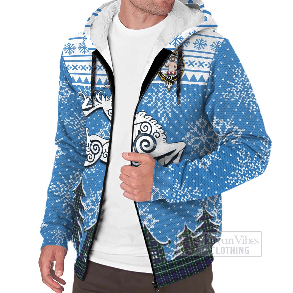 Allardice Clan Christmas Sherpa Hoodie Celtic Reindeer Style Unisex - Tartan Vibes Clothing