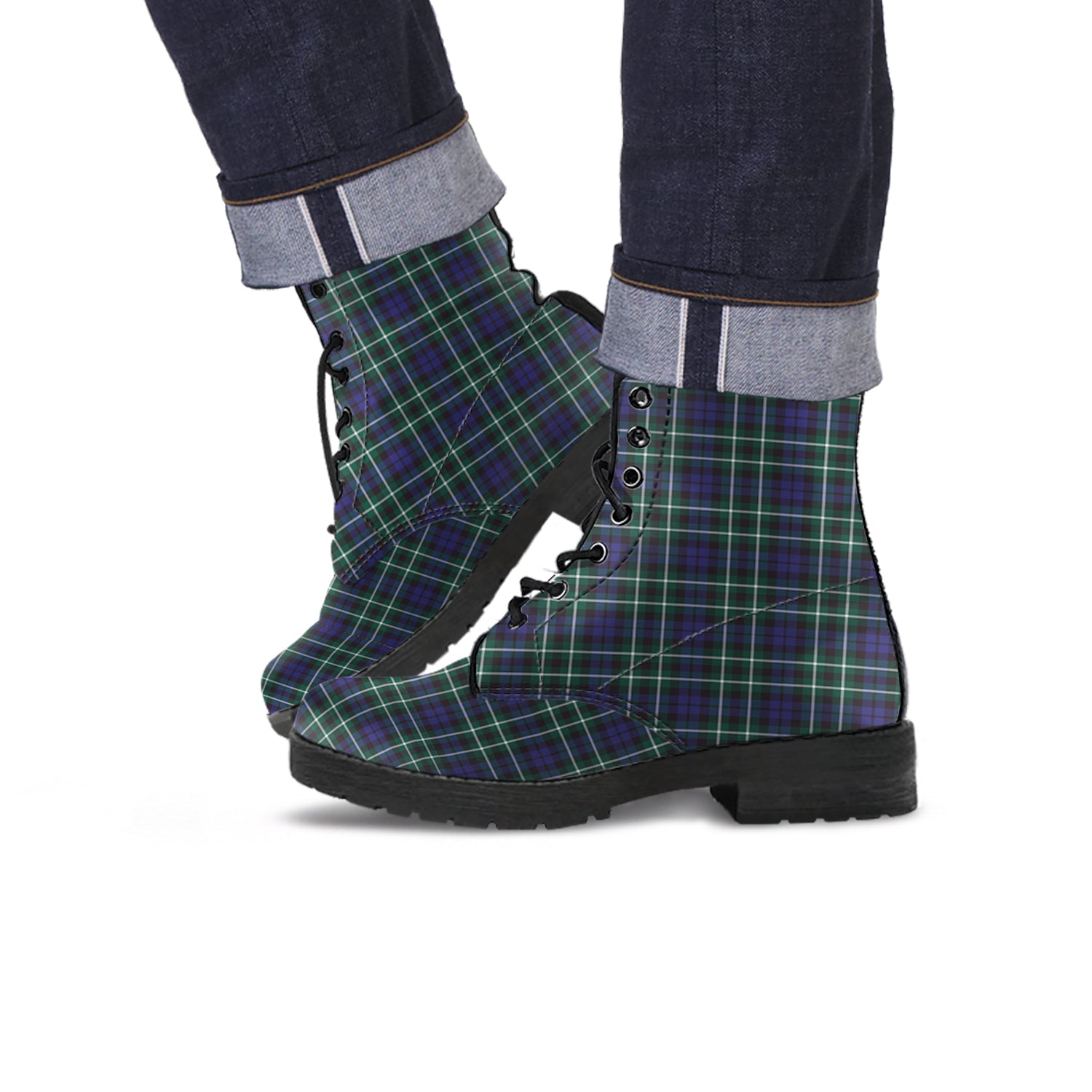 Allardice Tartan Leather Boots - Tartanvibesclothing