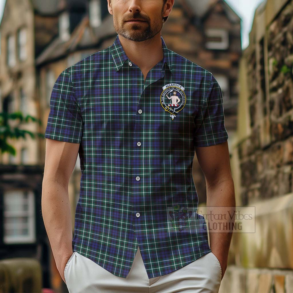 Allardice Tartan Hawaiian Shirt with Family Crest Celtic Skull Style - Tartan Vibes Clothing