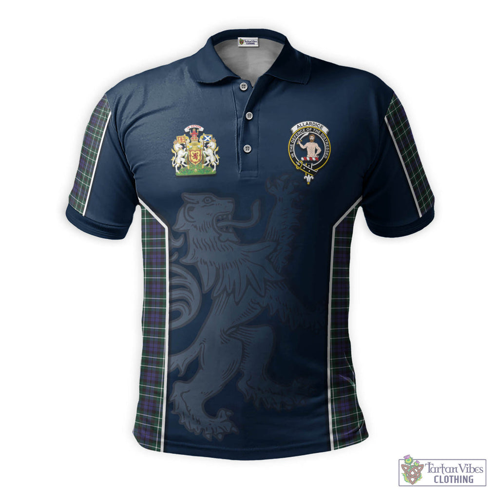 Allardice Tartan Men's Polo Shirt with Family Crest and Lion Rampant Vibes Sport Style - Tartan Vibes Clothing