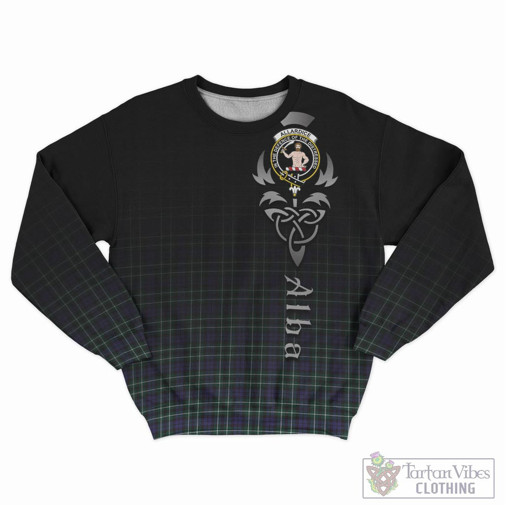 Tartan Vibes Clothing Allardice Tartan Sweatshirt Featuring Alba Gu Brath Family Crest Celtic Inspired